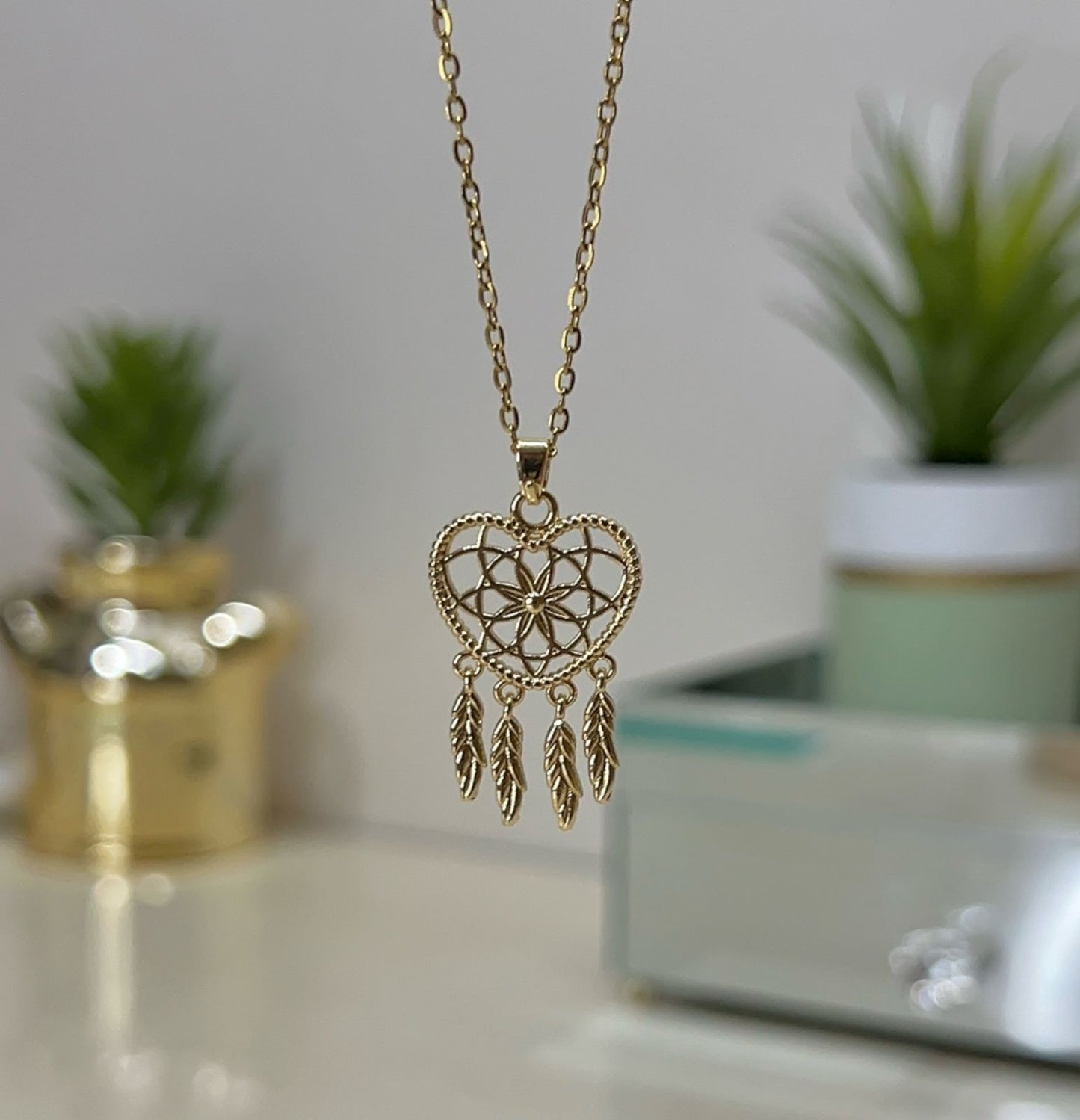 COLLAR CORAZÓN ATRAPASUEÑOS
