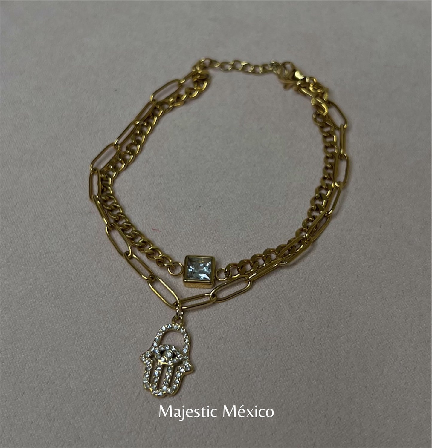 PULSERA DOBLE MANO DE FÁTIMA