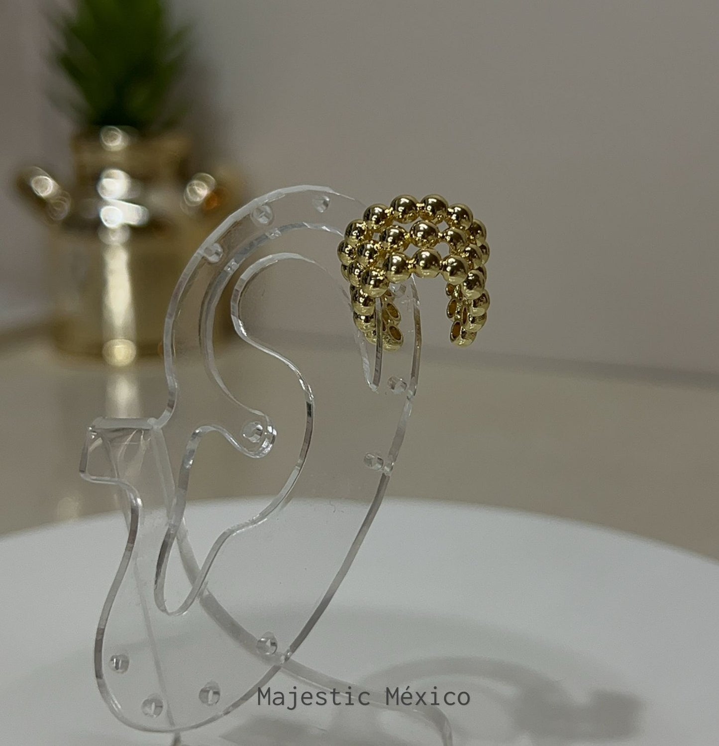 EAR CUFF DISEÑO BALINES TRIPLE