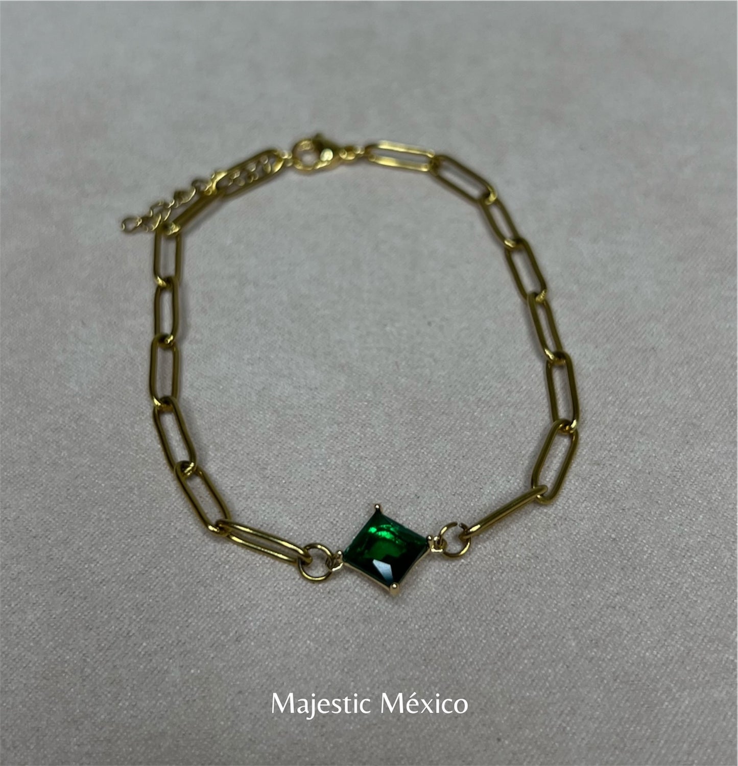 PULSERA DIJE ESMERALDA