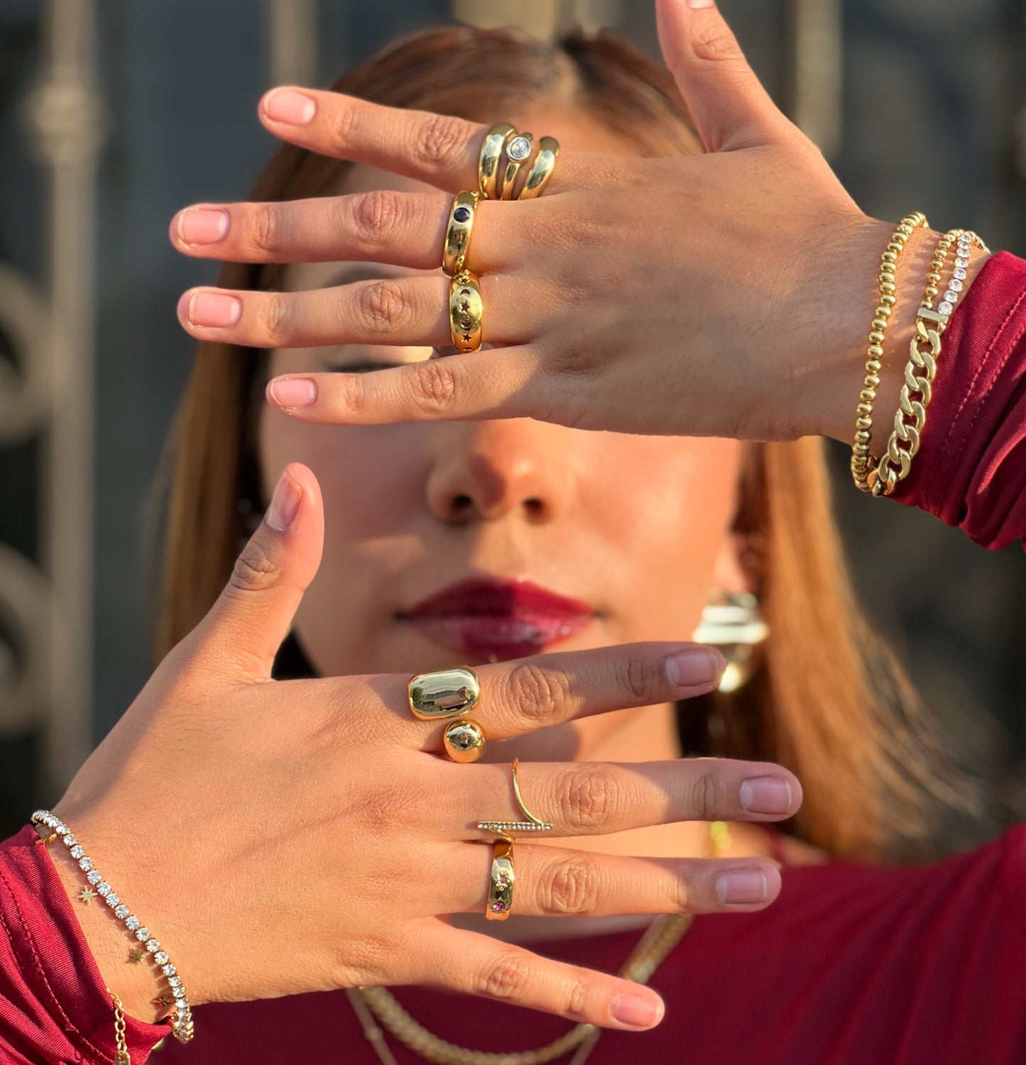 TRIPLE CHUNKY RING