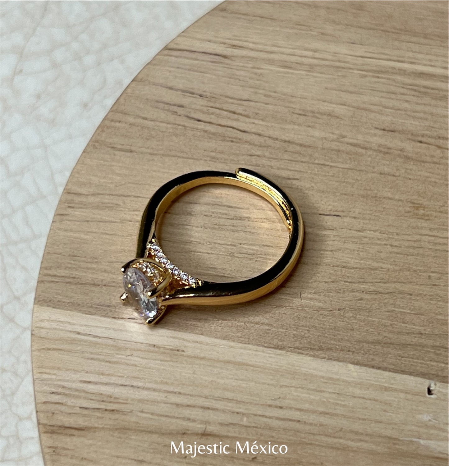ANILLO AJUSTABLE CIRCONIA OVAL