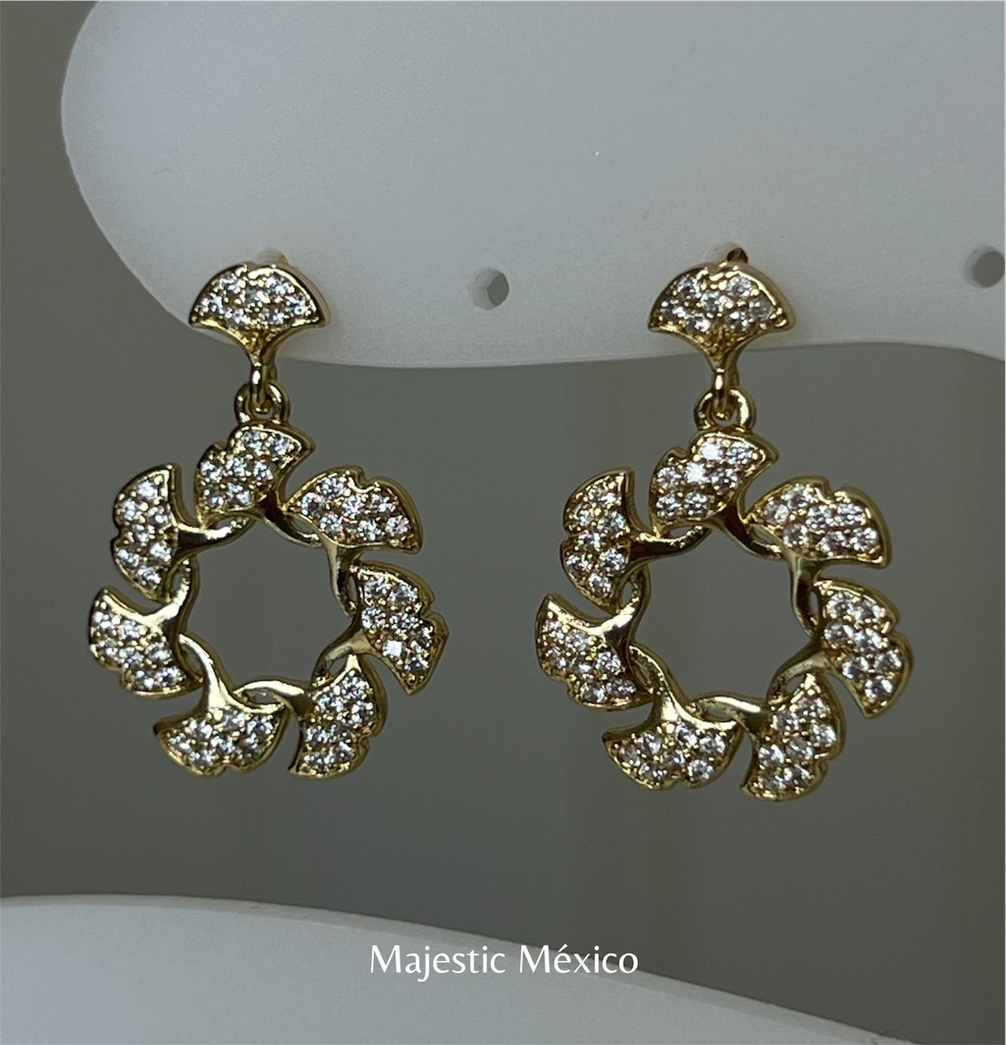 ARETES ESPIRAL ORO LAMINADO 18k