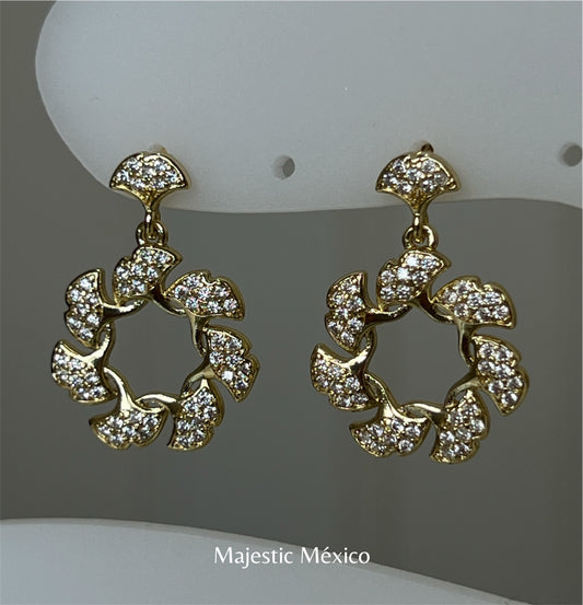 ARETES ESPIRAL ORO LAMINADO 18k