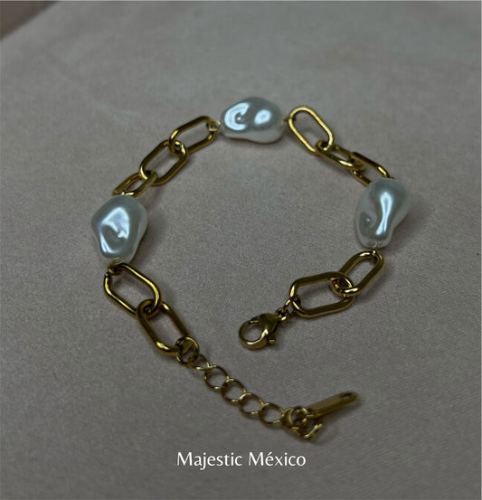PULSERA CON PERLAS