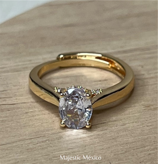 ANILLO AJUSTABLE CIRCONIA OVAL
