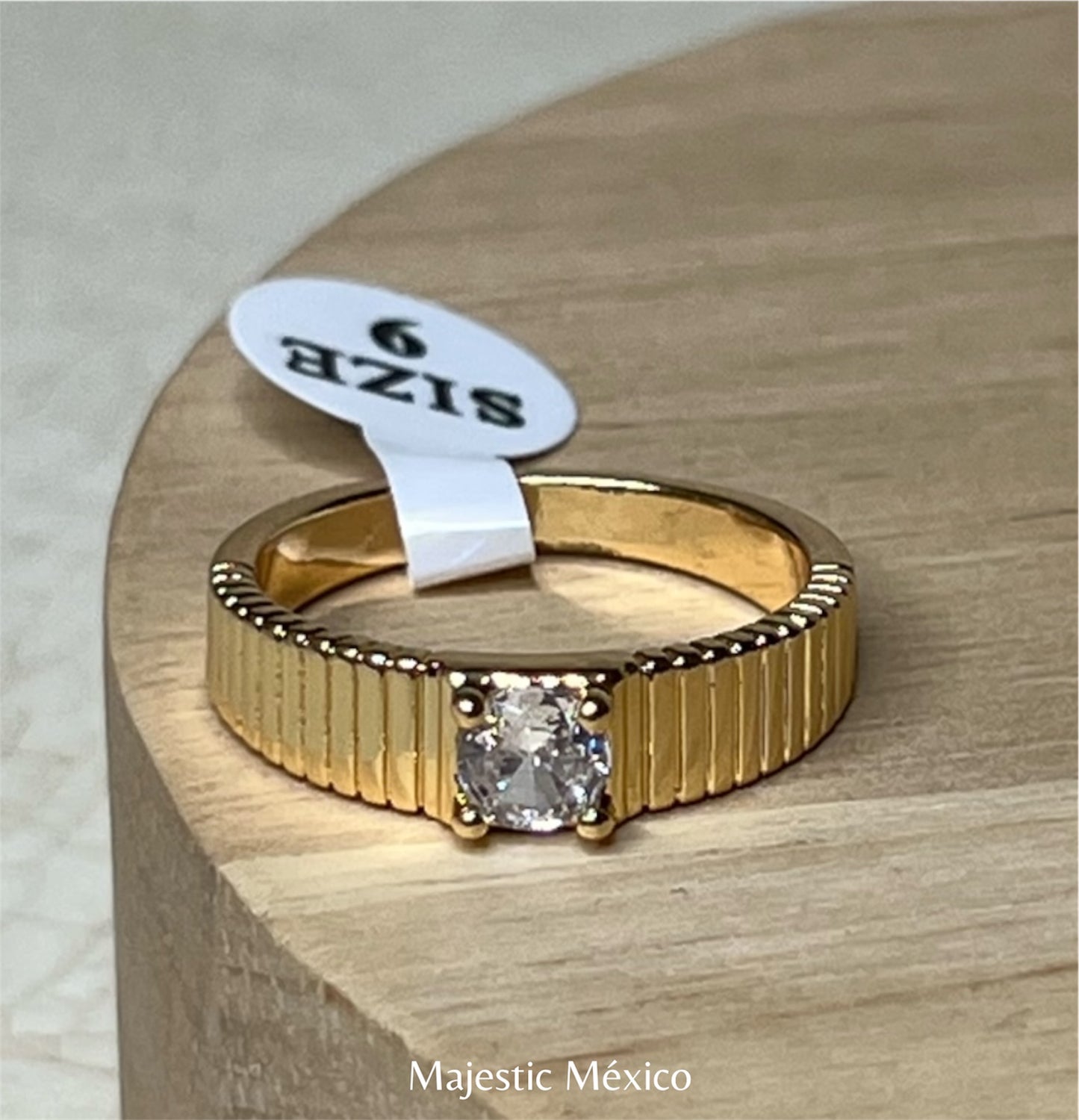 ANILLO LÍNEAS CIRCONIA CUADRADA