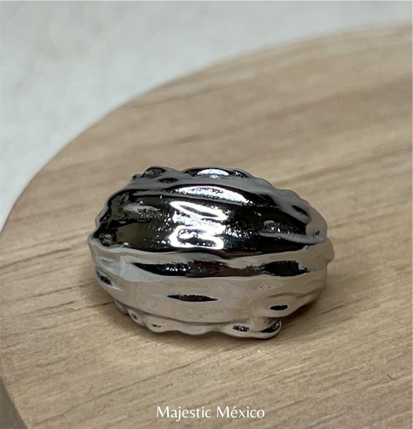 ANILLO TEXTURIZADO PLATEADO