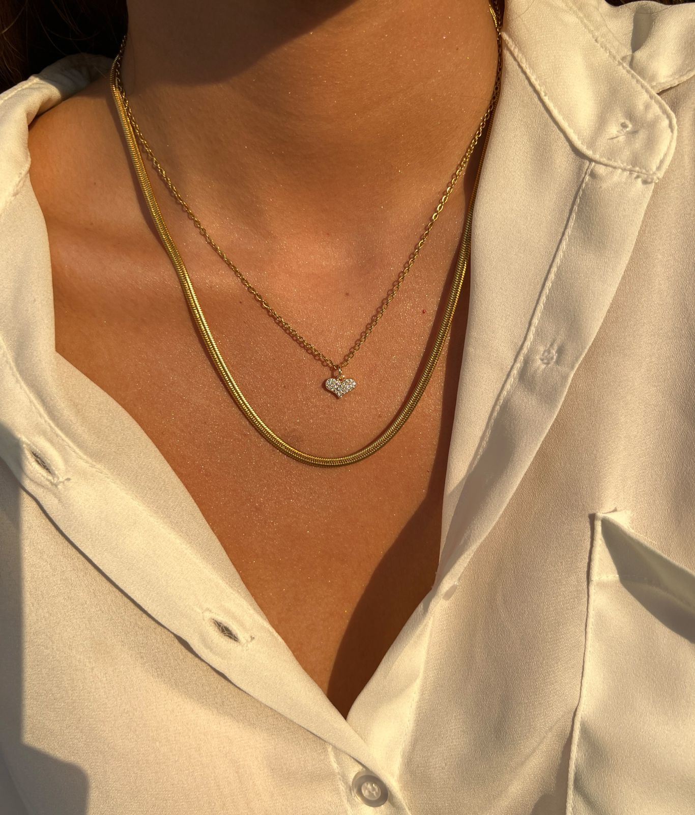 COLLAR CORAZÓN DE ZIRCONIAS