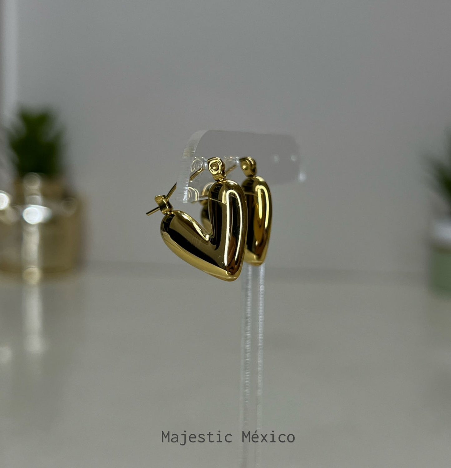 ARRACADA CORAZÓN LISO TALLA M