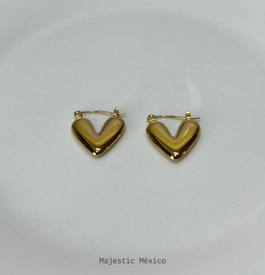 ARRACADA CORAZÓN LISO TALLA M