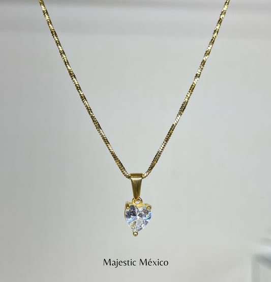 COLLAR CORAZÓN DE CRISTAL